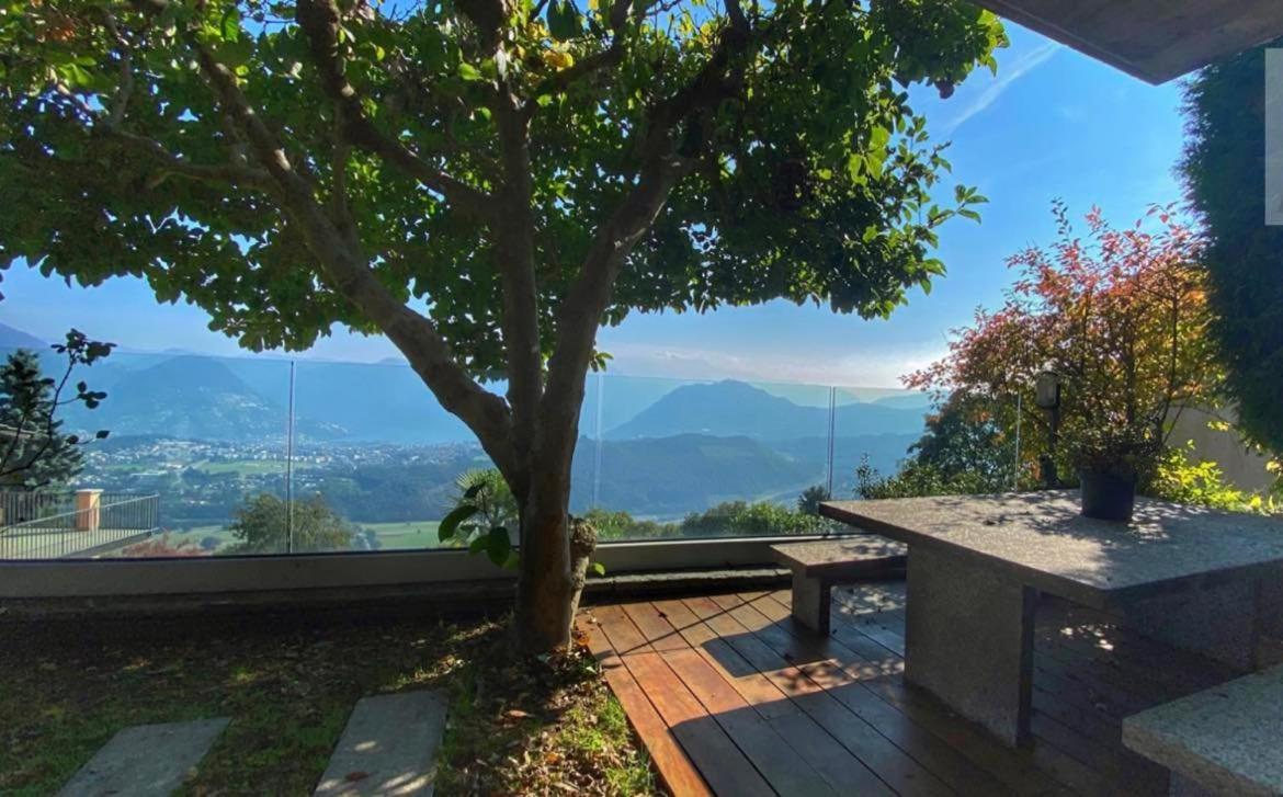 Family Suite With Garden And Amaizing View To Lugano Кадемарио Екстериор снимка