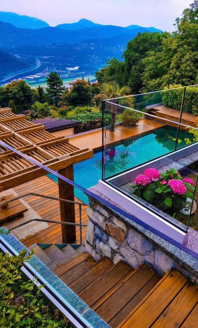 Family Suite With Garden And Amaizing View To Lugano Кадемарио Екстериор снимка